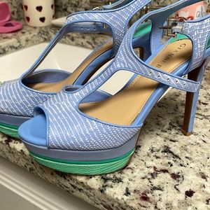 Gianni Bini Peep Toe Blue Heels